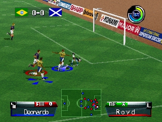 International Superstar Soccer '98 (Europe) In game screenshot
